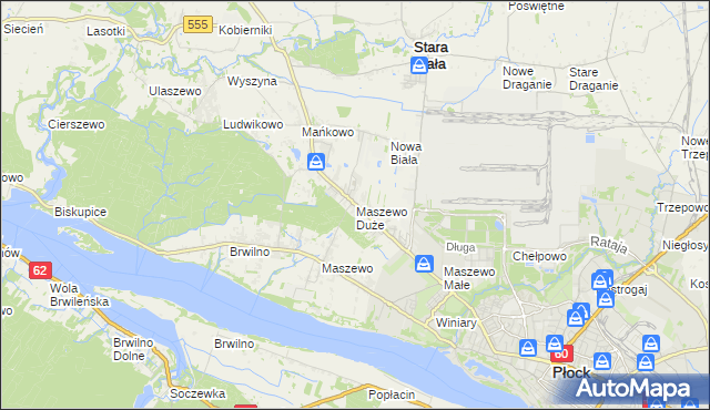 mapa Maszewo Duże, Maszewo Duże na mapie Targeo