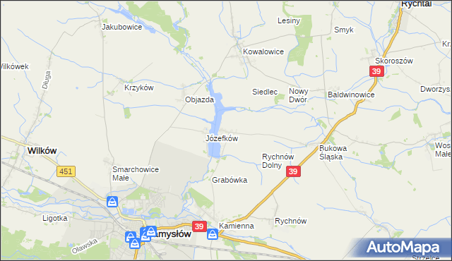 mapa Michalice, Michalice na mapie Targeo