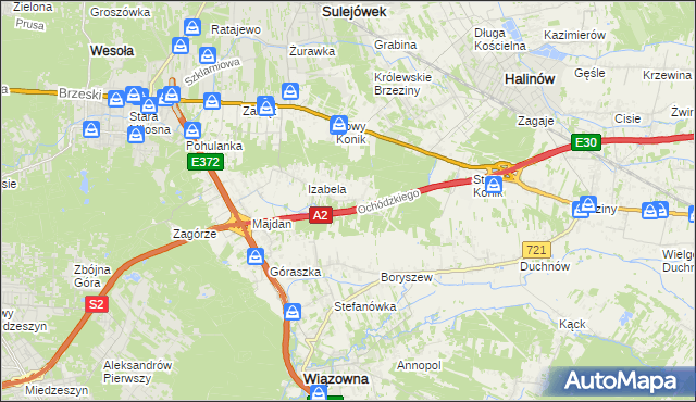 mapa Michałówek gmina Wiązowna, Michałówek gmina Wiązowna na mapie Targeo