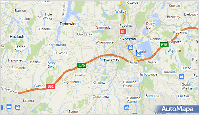 mapa Międzyświeć, Międzyświeć na mapie Targeo