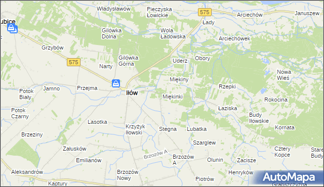 mapa Miękinki, Miękinki na mapie Targeo