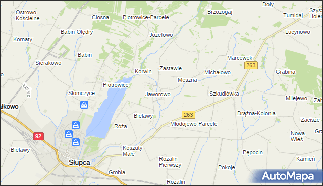 mapa Młodojewo, Młodojewo na mapie Targeo