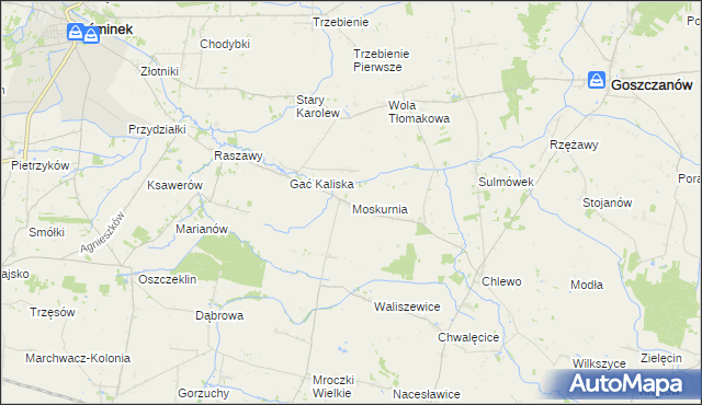 mapa Moskurnia, Moskurnia na mapie Targeo