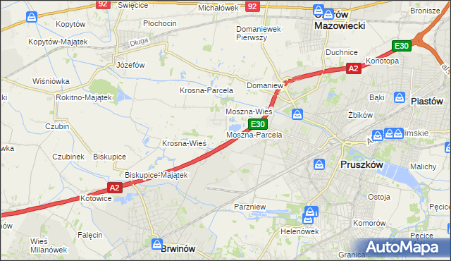 mapa Moszna-Parcela, Moszna-Parcela na mapie Targeo