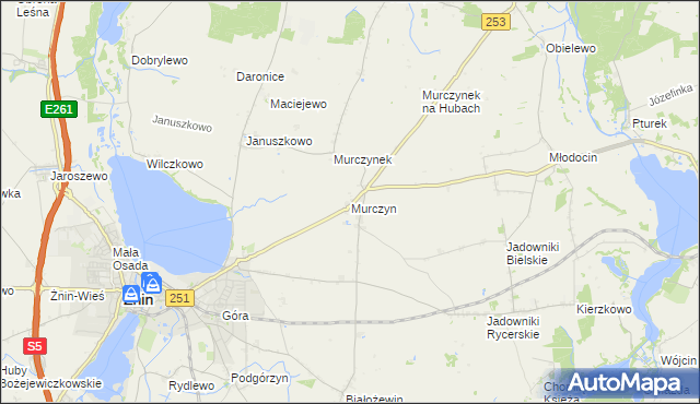 mapa Murczyn, Murczyn na mapie Targeo