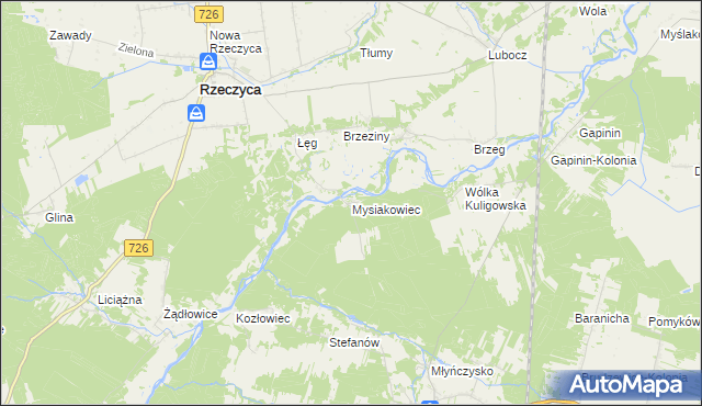 mapa Mysiakowiec, Mysiakowiec na mapie Targeo