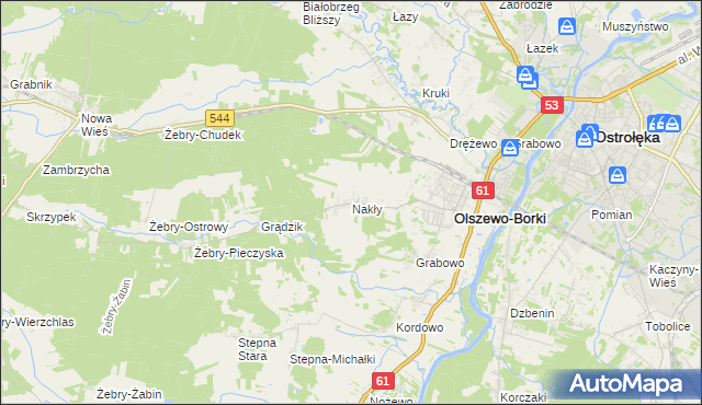 mapa Nakły, Nakły na mapie Targeo