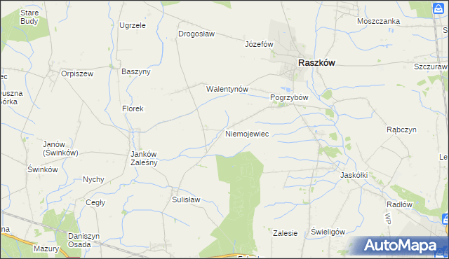 mapa Niemojewiec, Niemojewiec na mapie Targeo