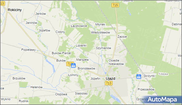 mapa Niewiadów, Niewiadów na mapie Targeo