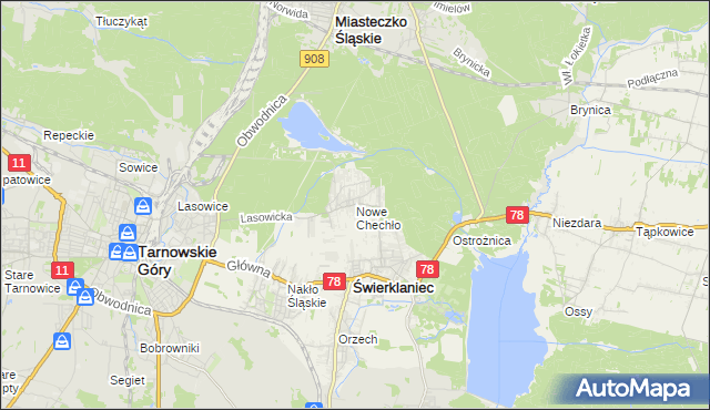 mapa Nowe Chechło, Nowe Chechło na mapie Targeo