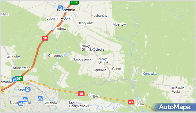 mapa Nowy Glinnik, Nowy Glinnik na mapie Targeo