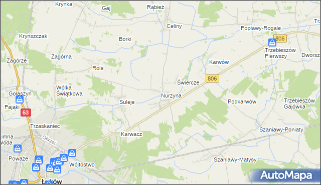 mapa Nurzyna, Nurzyna na mapie Targeo