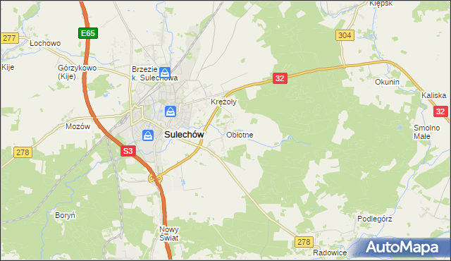 mapa Obłotne, Obłotne na mapie Targeo