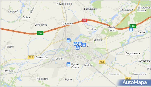 mapa Oleśnica, Oleśnica na mapie Targeo