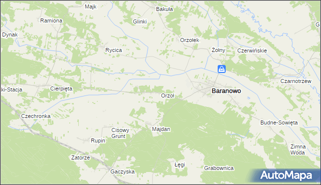 mapa Orzoł, Orzoł na mapie Targeo