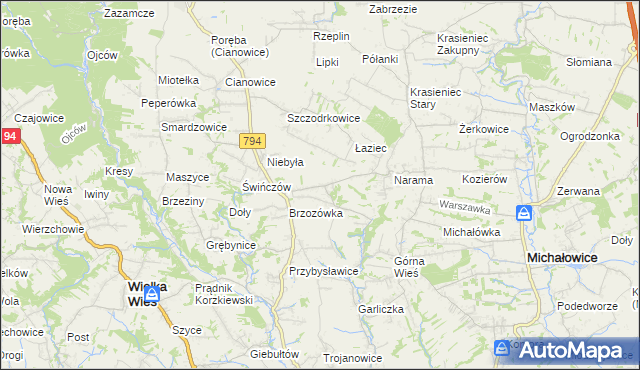 mapa Owczary gmina Zielonki, Owczary gmina Zielonki na mapie Targeo