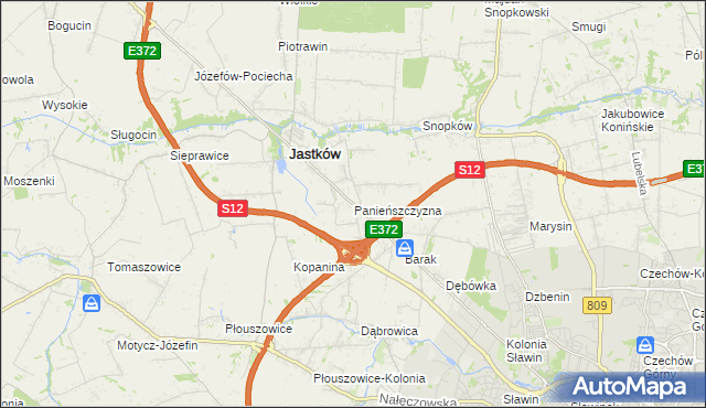 mapa Panieńszczyzna, Panieńszczyzna na mapie Targeo