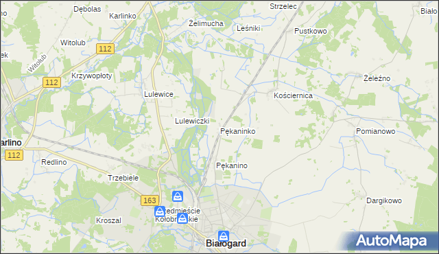 mapa Pękaninko, Pękaninko na mapie Targeo