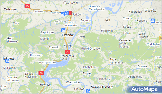mapa Piaski-Drużków, Piaski-Drużków na mapie Targeo