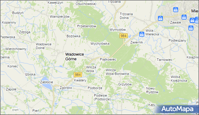 mapa Piątkowiec, Piątkowiec na mapie Targeo