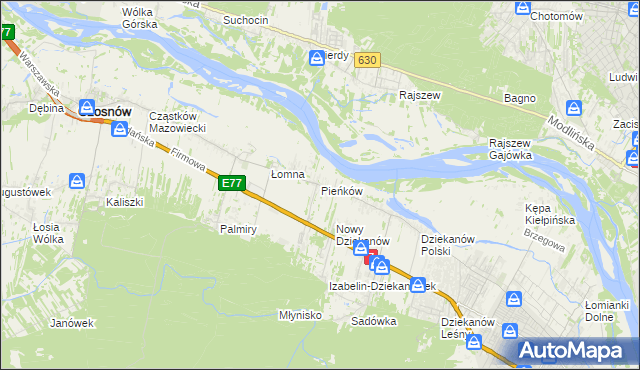 mapa Pieńków, Pieńków na mapie Targeo