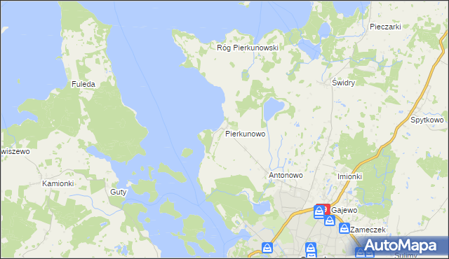 mapa Pierkunowo, Pierkunowo na mapie Targeo