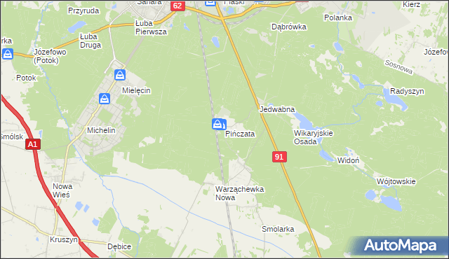 mapa Pińczata, Pińczata na mapie Targeo