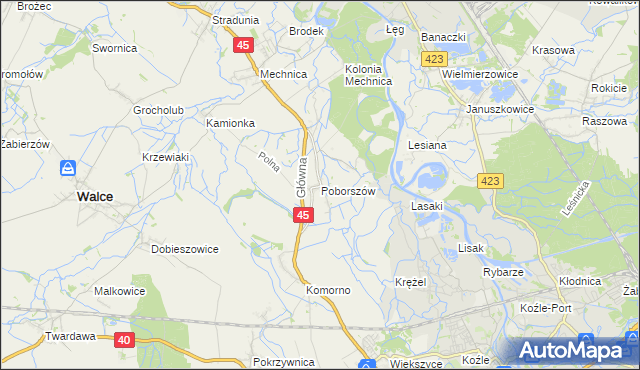 mapa Poborszów, Poborszów na mapie Targeo