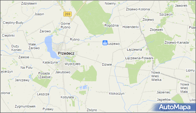 mapa Pod Dziwiem, Pod Dziwiem na mapie Targeo