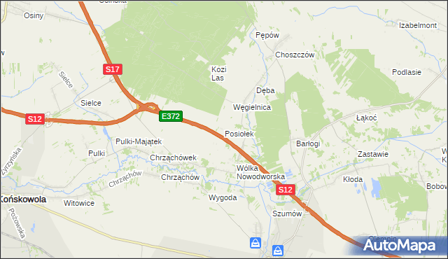 mapa Posiołek, Posiołek na mapie Targeo