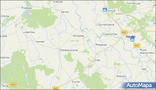 mapa Prusinów, Prusinów na mapie Targeo