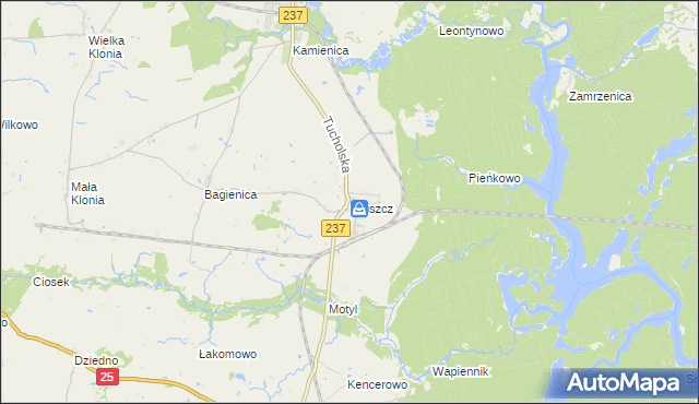 mapa Pruszcz gmina Gostycyn, Pruszcz gmina Gostycyn na mapie Targeo