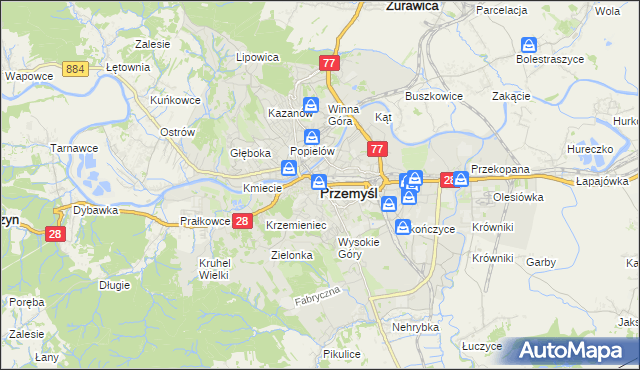 mapa Przemyśla, Przemyśl na mapie Targeo