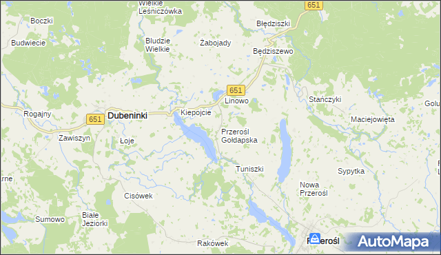 mapa Przerośl Gołdapska, Przerośl Gołdapska na mapie Targeo