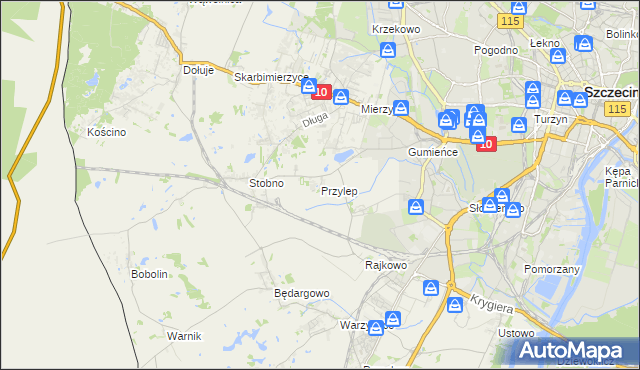 mapa Przylep, Przylep na mapie Targeo