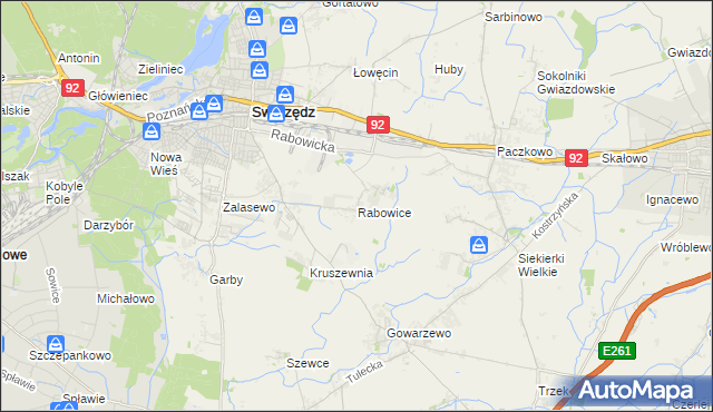 mapa Rabowice, Rabowice na mapie Targeo
