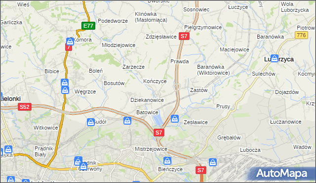 mapa Raciborowice gmina Michałowice, Raciborowice gmina Michałowice na mapie Targeo