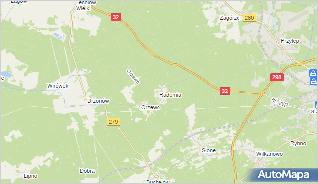 mapa Radomia, Radomia na mapie Targeo