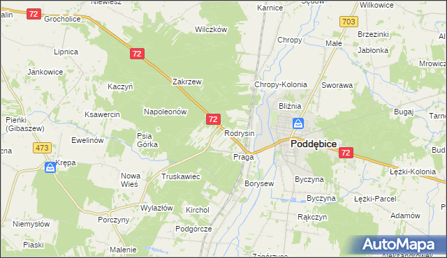 mapa Rodrysin, Rodrysin na mapie Targeo