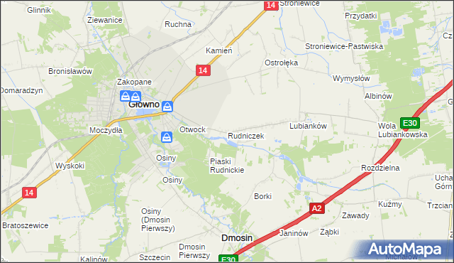 mapa Rudniczek, Rudniczek na mapie Targeo