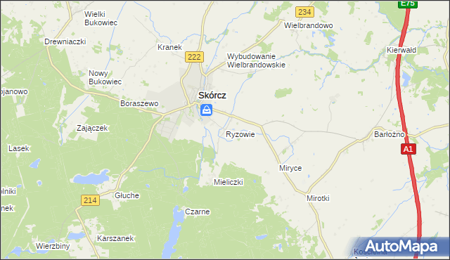 mapa Ryzowie, Ryzowie na mapie Targeo