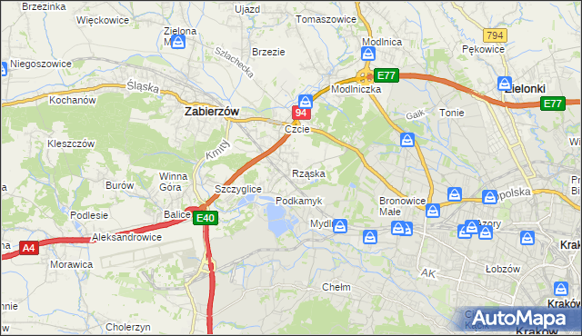 mapa Rząska, Rząska na mapie Targeo