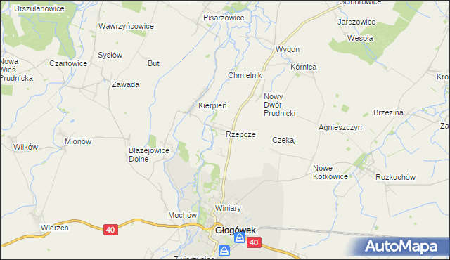 mapa Rzepcze, Rzepcze na mapie Targeo