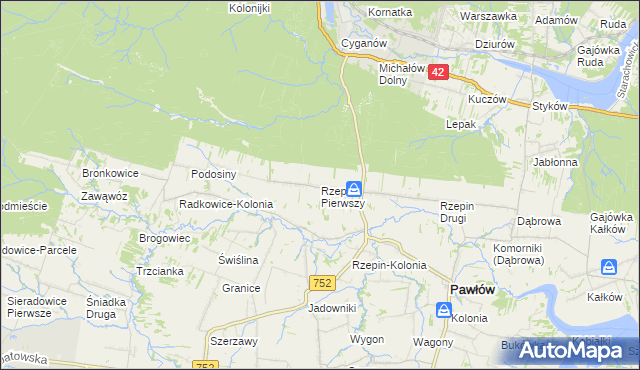 mapa Rzepin Pierwszy, Rzepin Pierwszy na mapie Targeo