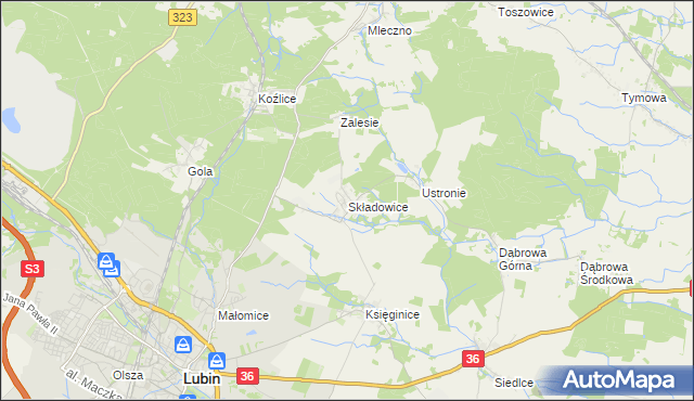 mapa Składowice, Składowice na mapie Targeo