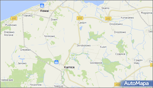 mapa Skrobotowo, Skrobotowo na mapie Targeo