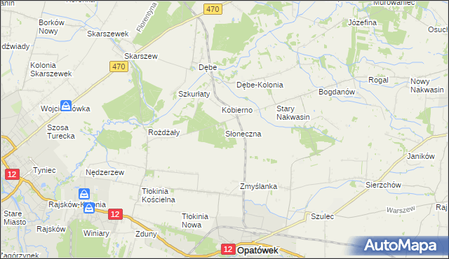 mapa Słoneczna, Słoneczna na mapie Targeo