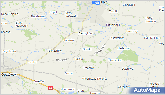 mapa Smółki, Smółki na mapie Targeo