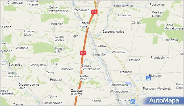 mapa Smroków, Smroków na mapie Targeo