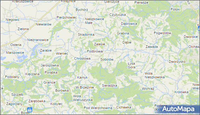 mapa Sobolów, Sobolów na mapie Targeo